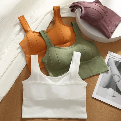 Seamless Breathable กีฬา Bra สำหรับเสื้อผ้าผู้หญิง Crop Top Anti-เหงื่อฟิตเนส Push Up โยคะ Bra กันกระแทกออกกำลังกายชุดชั้นใน