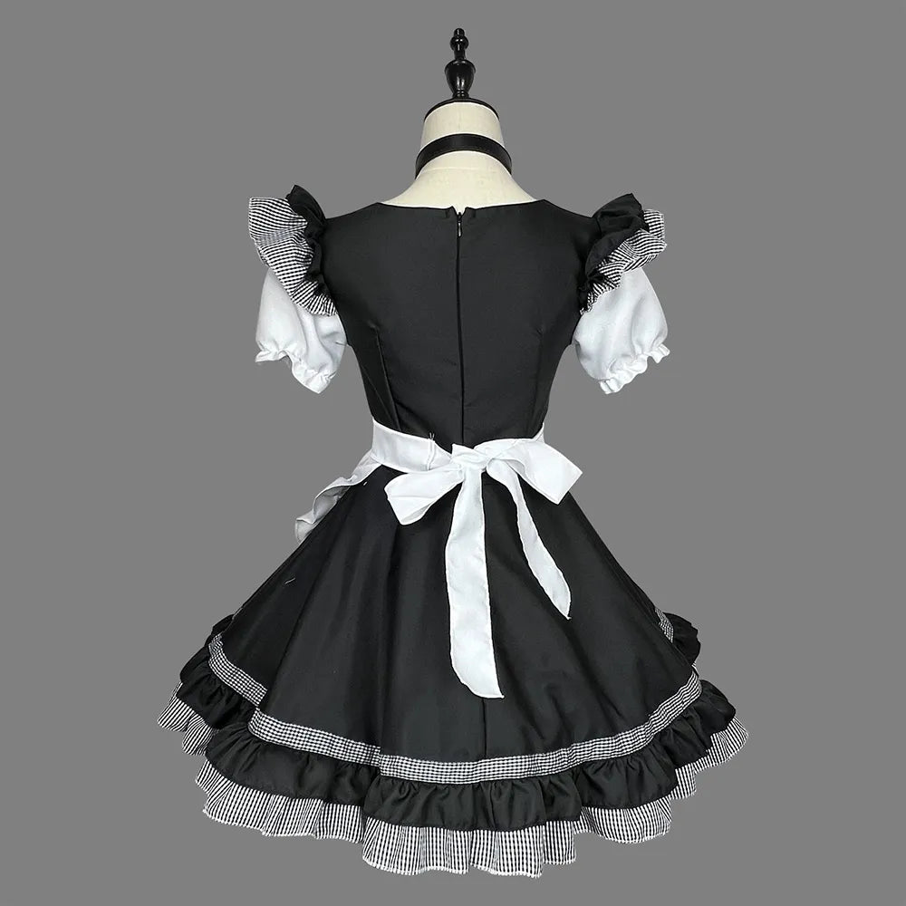 Robe de demoiselle d'honneur noire mignonne Lolita chat, Costumes Cosplay chat fille, costume pour serveuse, Costumes de scène de fête S -5XL