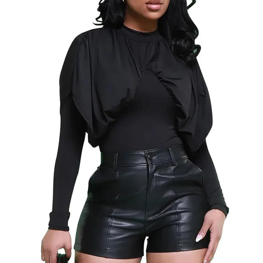 Women's New PU Leather Pants Fashion Tight Micro-elastic Hip Lift Shorts