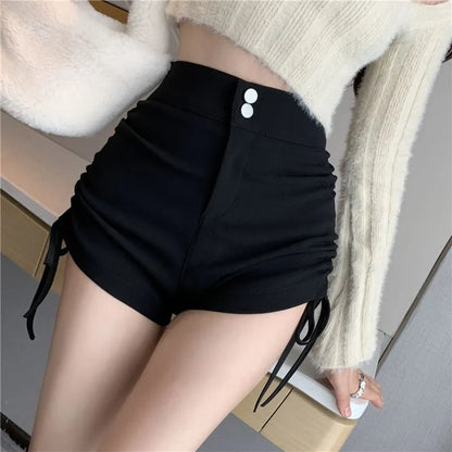 Booty Tight Short Pants for Woman To Wear High Waist Black Women's Shorts Skinny Mini Sexy Outfits Fashion Trend 2023 Low Price