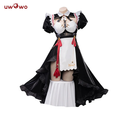 In Stock UWOWO Rosaria Cosplay Maid Costume Game Genshin Impact Fanart Cosplay Maid Dress Halloween Christmas Costumes RolePlay