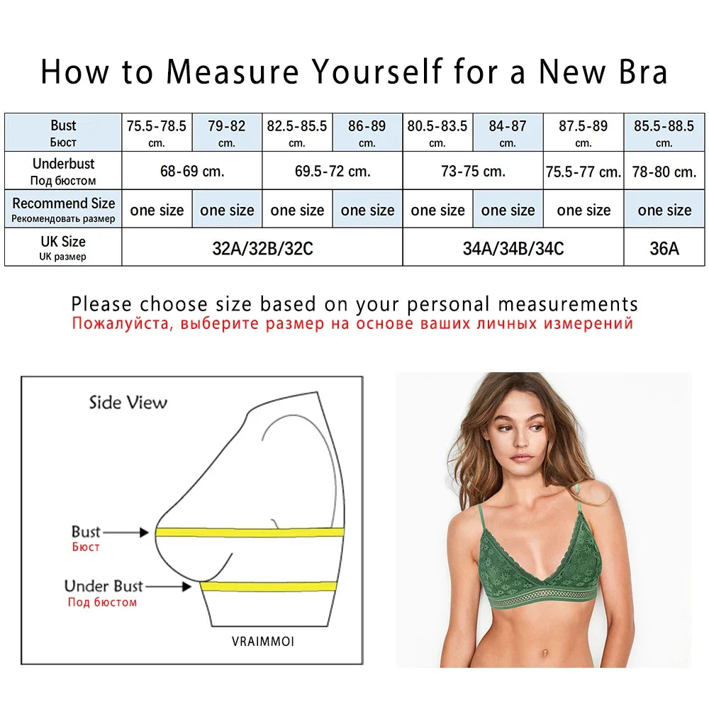 Sexy Floral Lace Bra Top For Women Push Up Female Lingerie Breathable Bralette Removable Pad Thin Wireless Bras