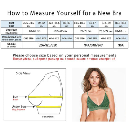 Sexy Floral Lace Bra Top For Women Push Up Female Lingerie Breathable Bralette Removable Pad Thin Wireless Bras