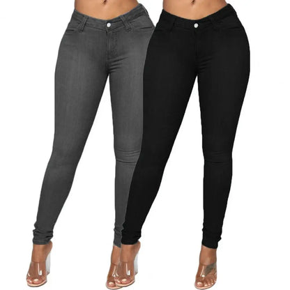 Popular Denim Pants Wear Resistant Denim Trousers Slim Fit Butt-lifting Lady Skinny Jeans  Ankle-Length