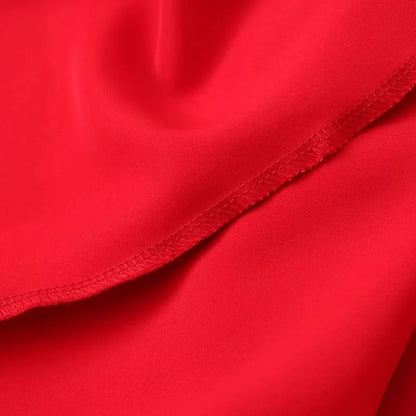 TRAF Red Women Dresses 2024 Sexy Backless Slip Dress Women Clothing Satin Sleeveless Dress Straps Long Party Dresses Ladies Robe