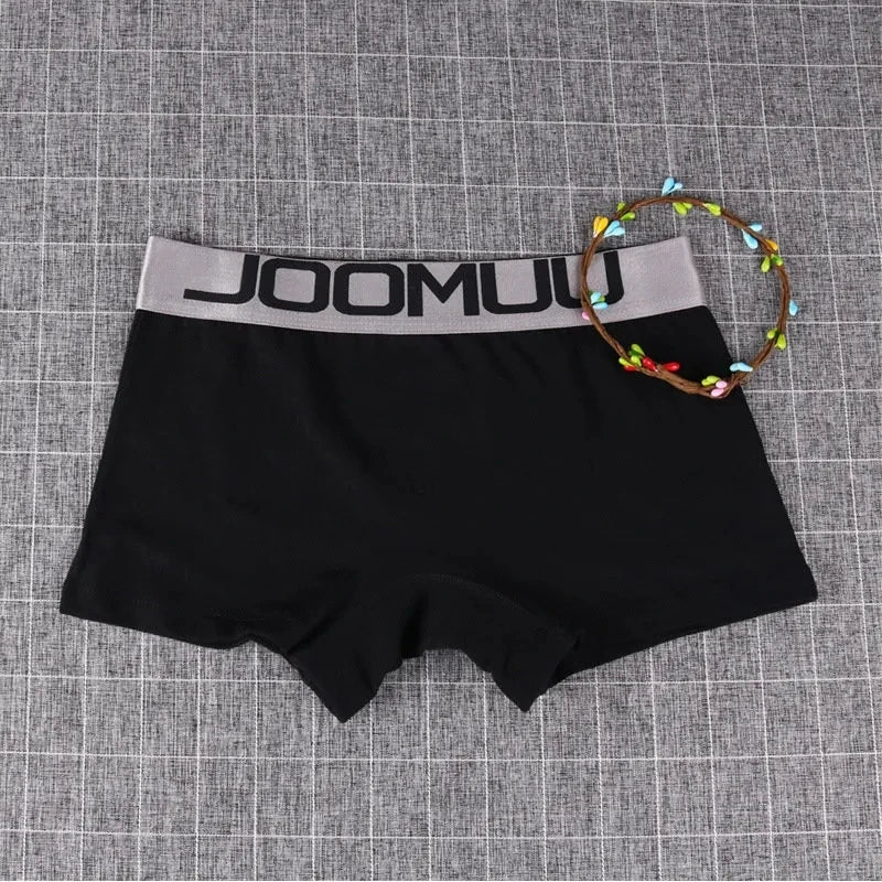 Popular Solid Women's Cotton Panties Boxer Underwear Ladies Breathable Letter Belt Briefs Sexy Sports Female Knickers Boyshorts