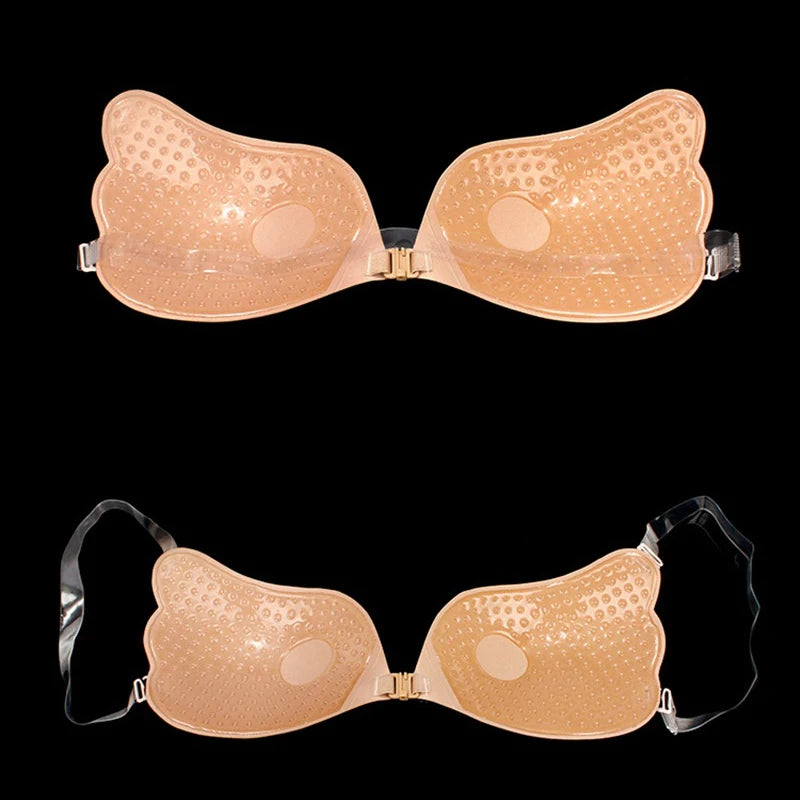 Sexy Female Invisible Bra Push High BH Breathable Lingerie Silicone Bra Push Up Bra Backless Lingerie Magic Bra Fly Wedding Bras