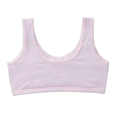 8-16Y Cotton Kids Girls Training Bra Adolescente Girl's Sport Bras Young Children Tube Tops Underwear Teens Bras With Chest Pad