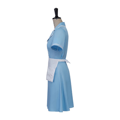 Serveuse musicale pour présenter le Costume de Cosplay robe de femme de chambre bleue femmes adultes robe de Cosplay de serveuse musicale Broadway