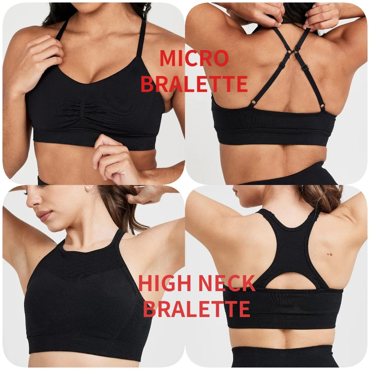 Soutien-gorge de sport actif sans couture pour femmes, Micro sans effort, sangle réglable, Fitness, entraînement, Yoga, dos croisé, haut de gymnastique Sexy