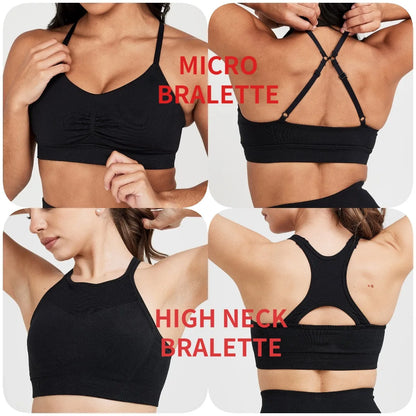 Micro ผู้หญิงไม่มีรอยต่อ One Active Sports Bra วิ่งปรับสายรัดออกกำลังกายโยคะ Bra Cross กลับเซ็กซี่ Gym Top