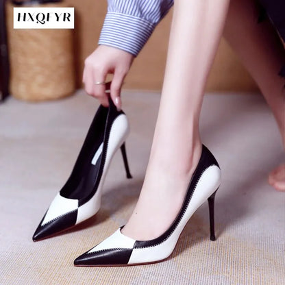 2022 ใหม่ Pointy เซ็กซี่ผู้หญิงแฟชั่น Stiletto รองเท้าส้นสูง Lady CLASSIC Comfort ปากตื้นส้นรองเท้าสุภาพสตรีรองเท้าส้น...