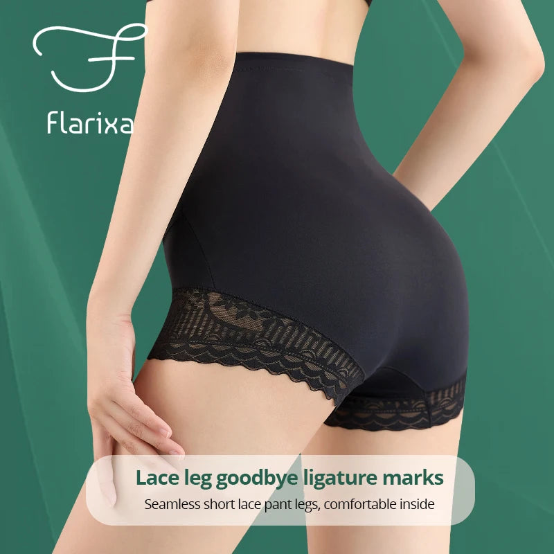 Flarixa Summer Ice Silk Panties for Women's High Waist Shaping Panties Postpartum Tummy Control Hip Lift Panty Body Shaper Pants