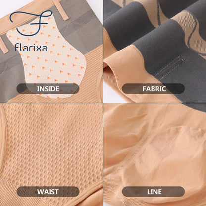 Flarixa Seamless Shaping กางเกงผู้หญิงสูงเอว Tummy ควบคุมกางเกงสบายชุดชั้นในนุ่มกางเกงหลังคลอด