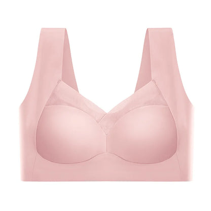 ผู้หญิง Tracless Breathable กีฬา Bra ด้านในสนับสนุน Push Up Brassiere เสื้อกั๊ก Patchwork ตาข่าย GYM ชุดชั้นในเบาะ Bras