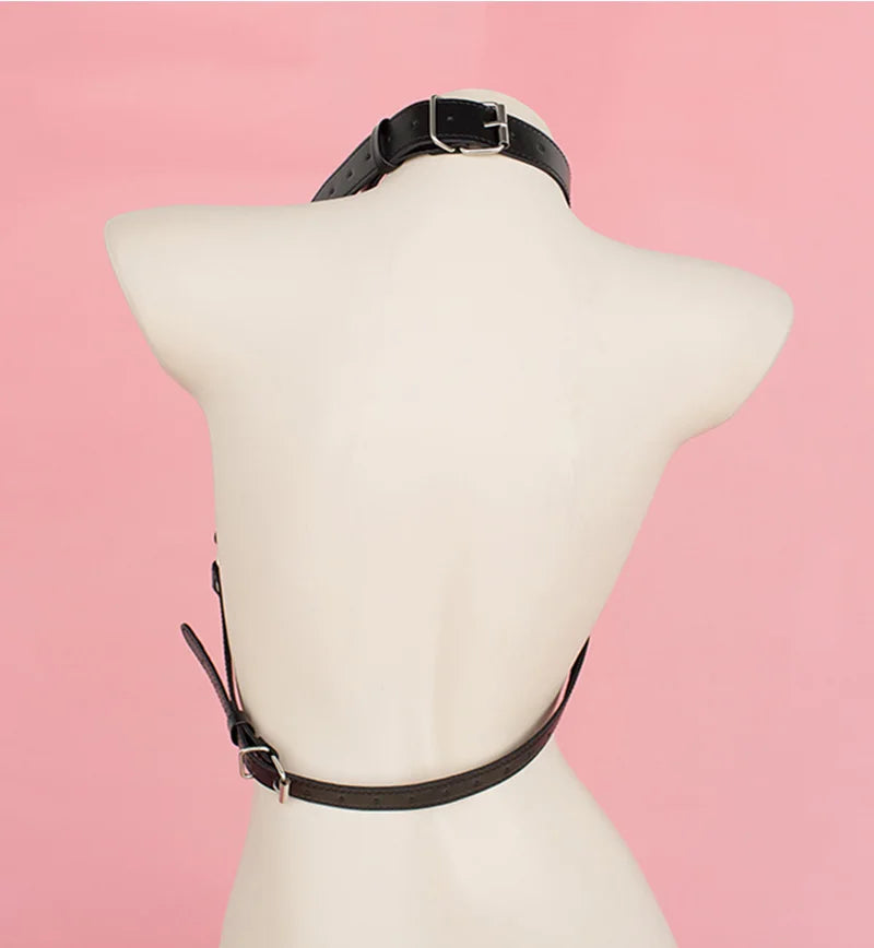 ผู้หญิงหนังชุดชั้นใน,เปิดหน้าอก Body Harness Breast String Bra,ผู้หญิงเซ็กซี่ Clubwear,BDSM Bondage Restraints สายคล้อง