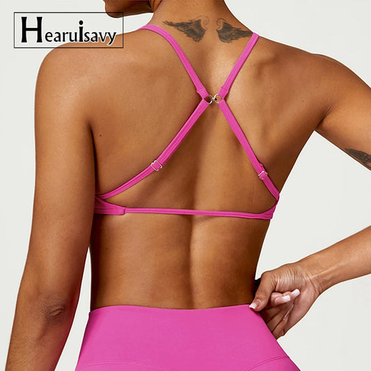 Sexy Back Cross Sports Bra Women Gym Top Women Yoga Clothes Sport Underwear Female Breathable Workout Brassiere Push up Yoga Bra