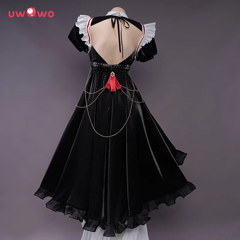 In Stock UWOWO Rosaria Cosplay Maid Costume Game Genshin Impact Fanart Cosplay Maid Dress Halloween Christmas Costumes RolePlay