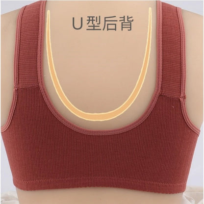 Charm Front Button Sexy Bras Women Wireless Brassiere Front Closure Underwear Ladies Anti-sagging Gathered Sport Bra Large Size