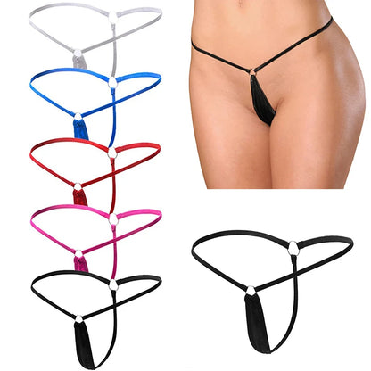 Women's Sexy Thong Thin Strap Panties Exotic Lingerie T Back Ladies Thongs Low Waist Micro Mini G-String Underpants Tangas