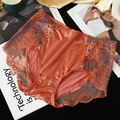 French Style Sexy Women Underwear High Quality Luxury Lace Ladies Panties Seamless Mid-Rise Female Briefs Lingerie Intimates