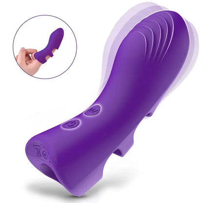 10-Speed Silicone Waterproof Finger Vibrator for Women Couples G Spot Clitoral Stimulation