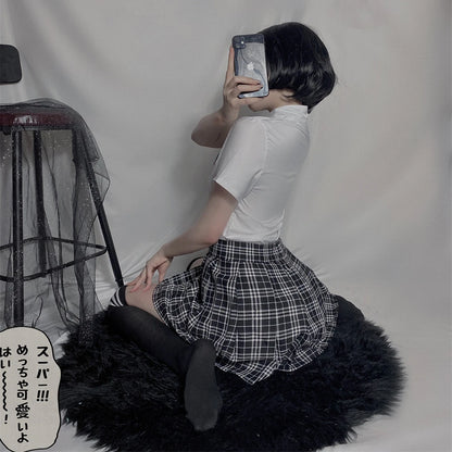 Costume de Cosplay japonais Sexy pour femmes, Lingerie, jeu de rôle, jupe plissée pour écolière, uniforme, costumes sexuels, sous-vêtements érotiques pour femmes