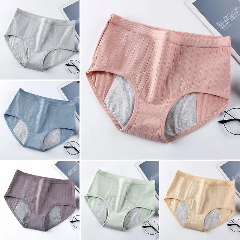 Leak Proof Menstrual Panties For Menstruation Cotton Physiological Pants Women Underwear Period Briefs Female High Waist Briefs