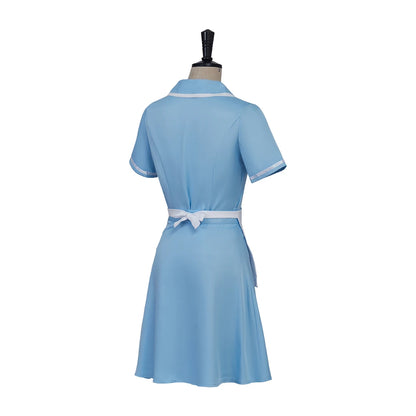 Serveuse musicale pour présenter le Costume de Cosplay robe de femme de chambre bleue femmes adultes robe de Cosplay de serveuse musicale Broadway