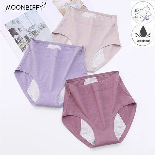 Menstrual Underpants Large Size Cotton Panties for Menstruation High Waist Leak Proof Physiological Period Pants XL-6XL Briefs