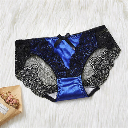 Sexy ladies panties lace transparent large size cotton bottom hollow female triangle underwear breathable quality underwear