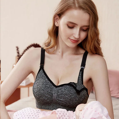 Feeding Bras Nursing Bra Without Bones Maternity Bras Pregnancy Clothes Prevent Sagging Breastfeeding Women Breathable Lactancia