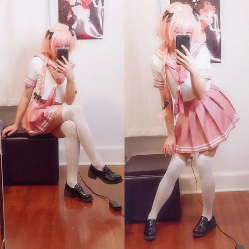 Costumes de Cosplay Fate Apocrypha Astolfo, uniforme de marin d'école d'étudiant japonais, robe de carnaval d'halloween pour femme, tenue de demoiselle d'honneur