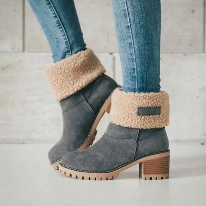 Bottes d'hiver femmes bottines chaud PU hiver femme chaussures baskets dames chaussures femmes bottes de neige courtes