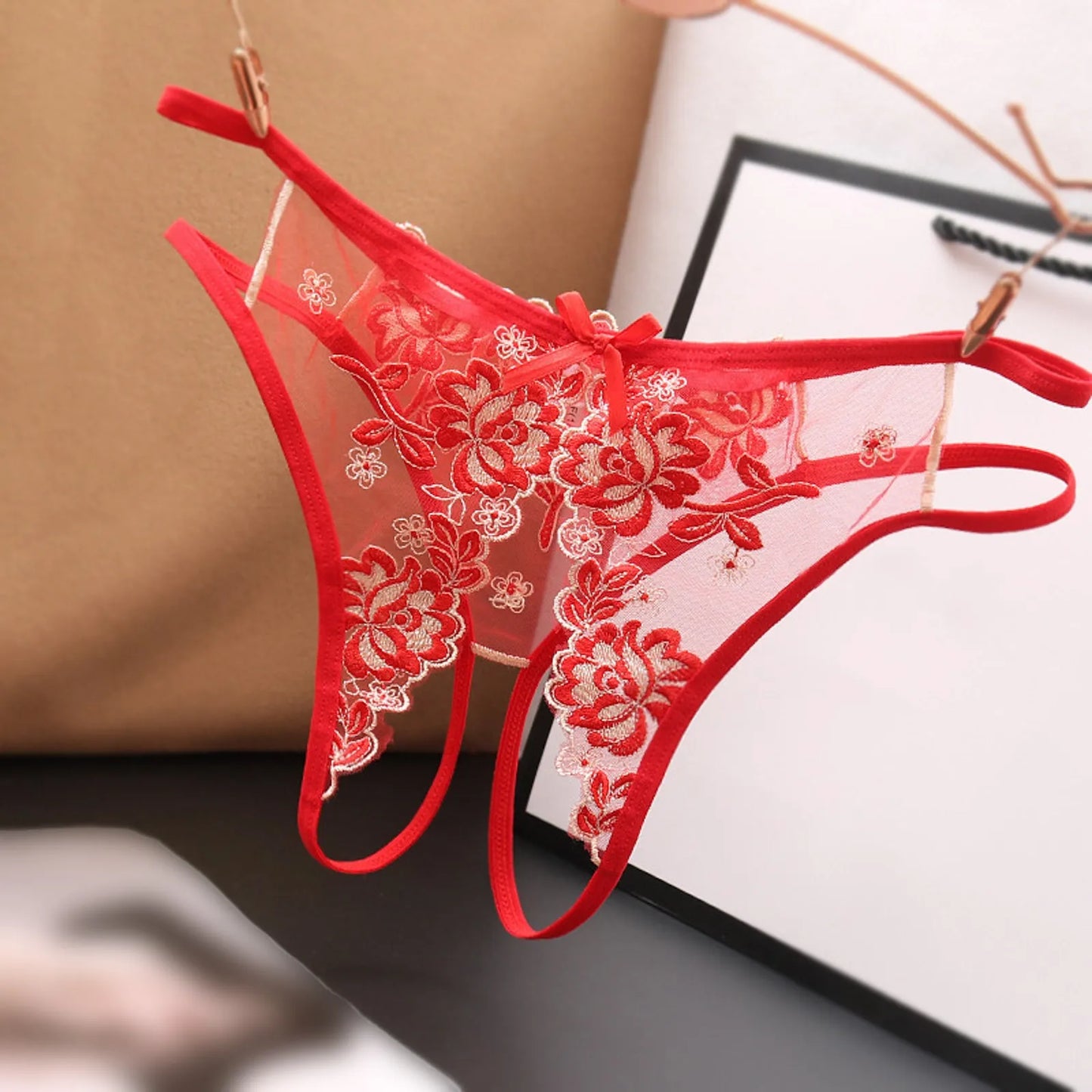 Intimates Women G-String Panties Slit Free Transparent Ladies Thongs Underpants For Woman Sexy G-Strings Low-Rise Underwear