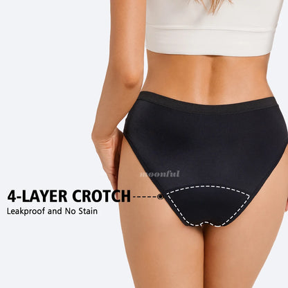 4 Layer Period Panties for Women Bamboo Menstrual Panties Breathable Lace Menstruation Brief Bragas Menstruales