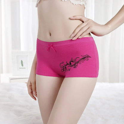 Woman Cotton Underwear Women Girls Shorts Boxers Ladies Panties Sexy Floral Boyshort Knickers for Women 6 pcs/lot