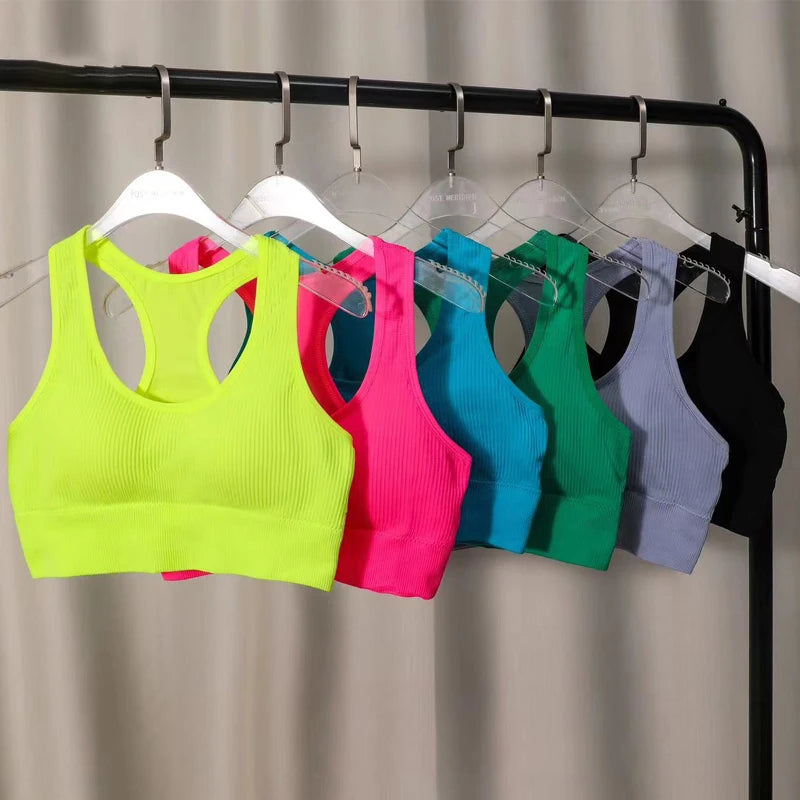 Women Sports Bra Top Push Up Fitness Yoga Bra Underwear Sport Tops For Women Breathable Running Vest Gym Wear Female Underwear