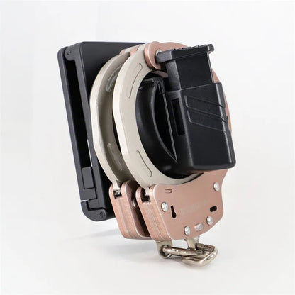 ยุทธวิธี Handcuff HOLSTER ผู้ถือตำรวจห่วง Quick Locking Release ห่วงเข็มขัดเอว Universal ทหาร Handcuff กระเป๋า