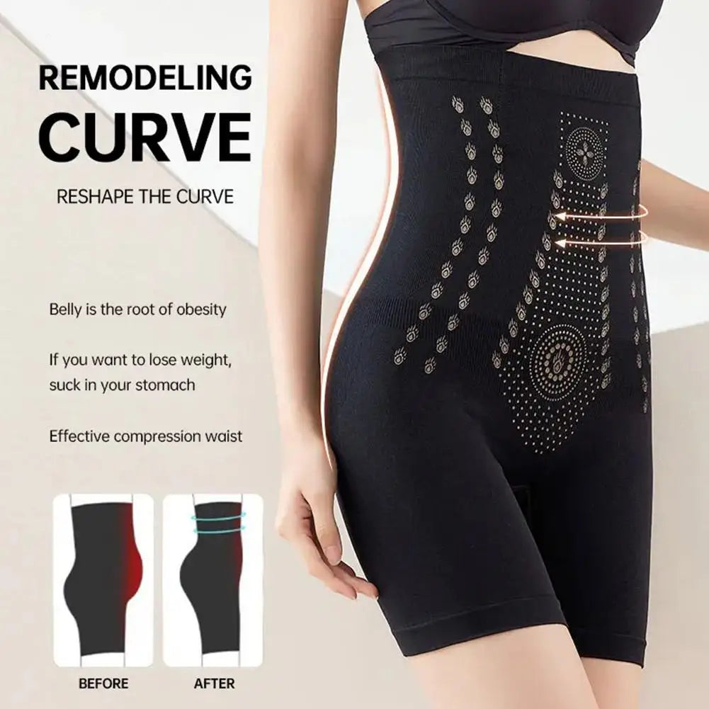 Elastic High เอว Body Shaper กางเกงสะโพกยกหน้าท้องนักมวยกางเกงยืดหยุ่นกางเกงหลังคลอด Shaper กางเกงแน่นกู้คืน C6M8