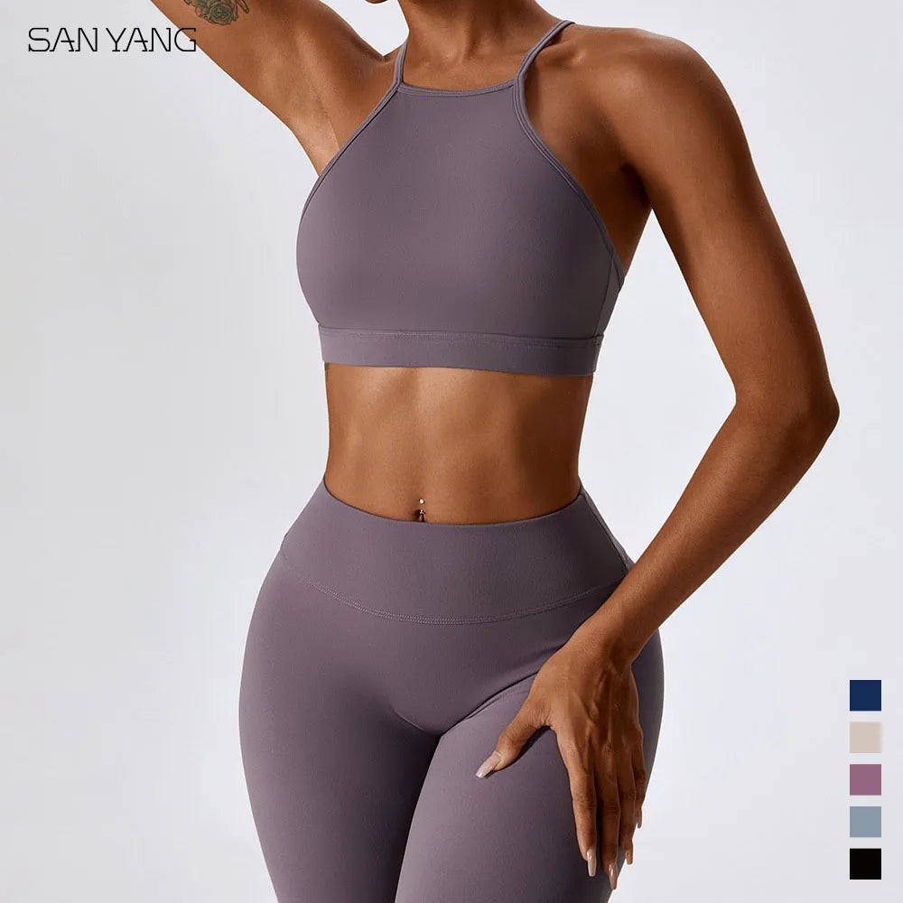 New Yoga Set Workout Clothes Fitness High Quality Suits Sports Bra High Waist Leggings 2 Piece Women High Stretch Gym Outfit