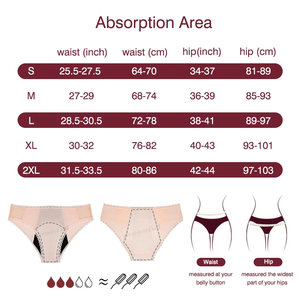 Menstruation Underwear Cotton Menstrual Panties Woman Abundant Flow Girl Leak Proof Period Brief Female Postpartum Panties