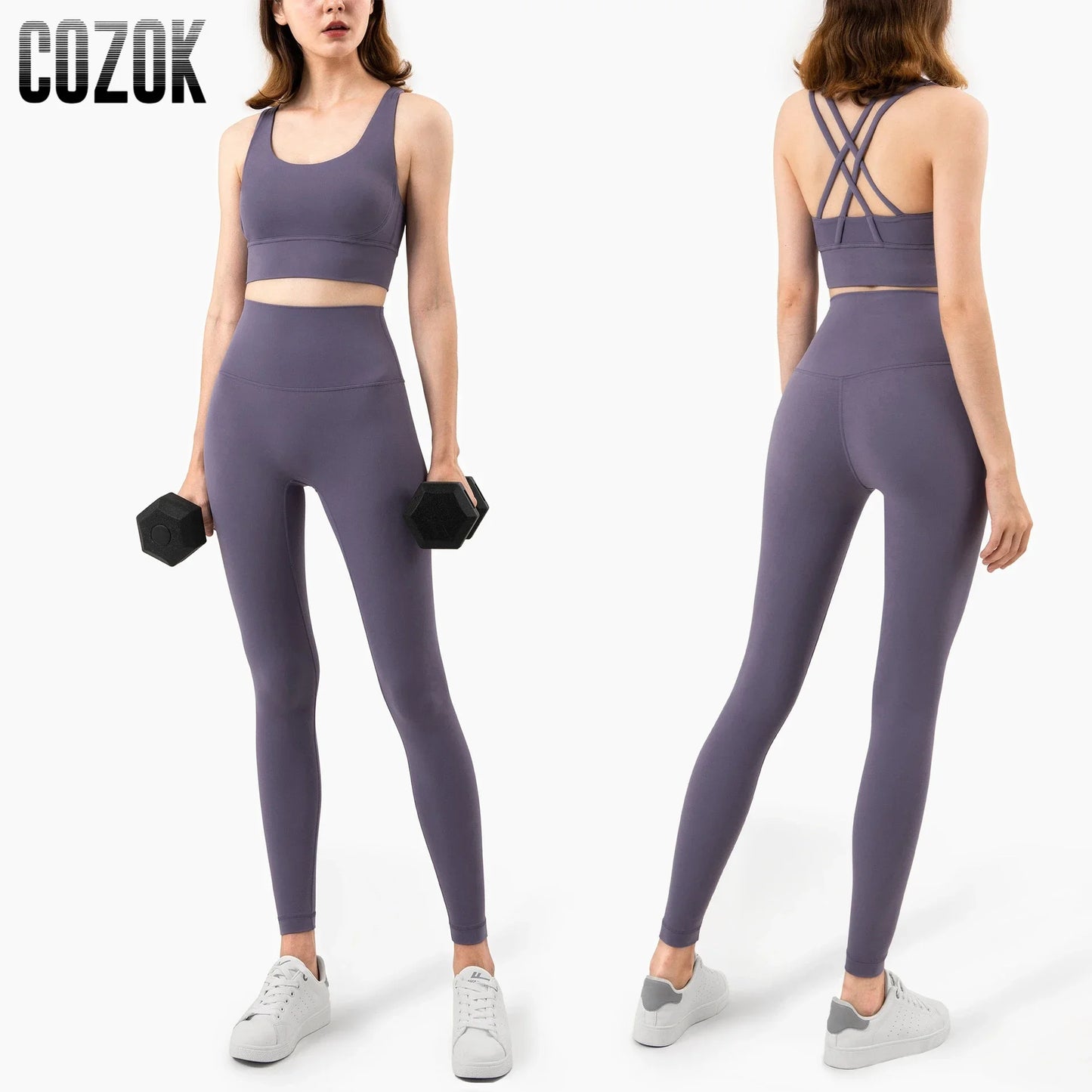 Ensemble de 2 pièces de Yoga sans couture, vêtements de Fitness pour femmes, combinaisons d'entraînement, soutien-gorge de sport, haut court, jambières d'exercices, vêtements de sport pour femmes