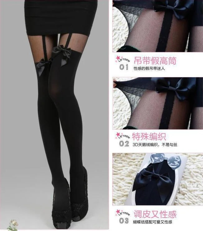 Fashion Womens Lady Girls Black Sexy Fishnet Pattern Jacquard Stockings Pantyhose Tights  Styles Woman 1pcs dww02