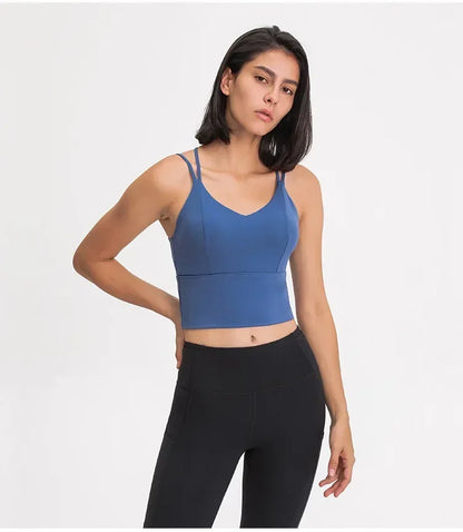 LuluLogo Vêtements pour femmes Sous-vêtements Gym Yoga Fitness Soutien-gorge de sport Haut court Jogging en plein air Sport Tops Lingerie pour dames Vêtements de sport