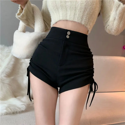 Booty Tight Short Pants for Woman To Wear High Waist Black Women's Shorts Skinny Mini Sexy Outfits Fashion Trend 2023 Low Price