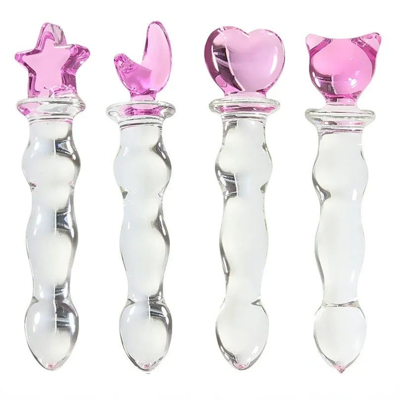 Love fairy stick Crystal Glass Dildo Penis Beads Anal Plug Butt Plug Sex Toys For Man Woman Couples Vaginal And Anal Stimulation