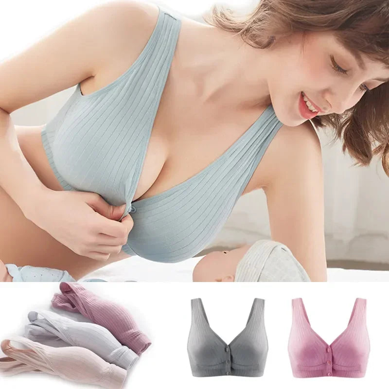 Cotton Maternity Nursing Bras Pregnant Breastfeeding Pregnancy Women Underwear Breast Feeding Bra Soutien Gorge Allaitement