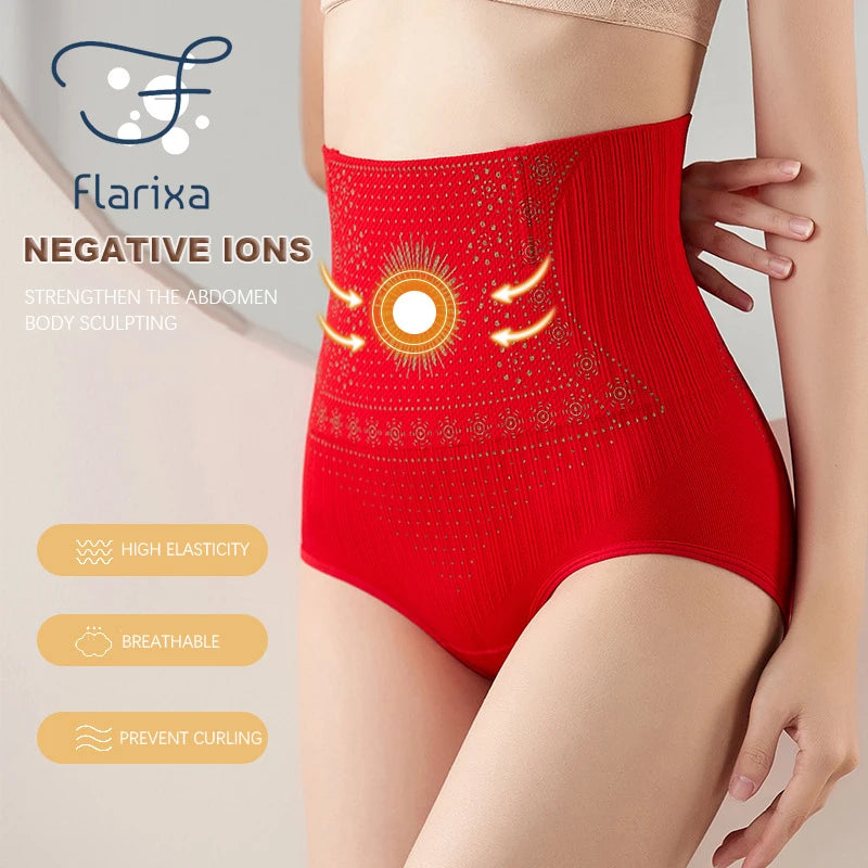 Flarixa ผู้หญิงไม่มีรอยต่อกางเกงเอวสูงหน้าท้องแบนกางเกง Body Shaping ชุดชั้นในสบายหลังคลอดท้องกางเกงกางเกง